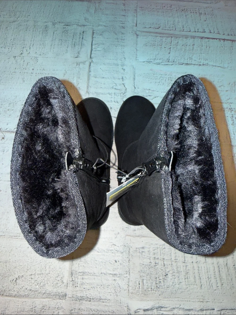 Cat & Jack Black Girls' Tall Winter Boots